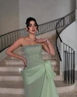 فستان سهره بتطريز يدوي انيق