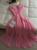 فستان وردي ناعم انيق