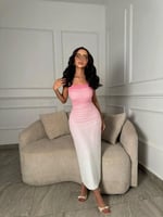 فستان انيق بألوان مدرجه