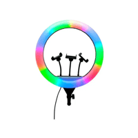 إضاءة حلقة LED RGB MJ26 بحجم 26 سم مع حامل ثلاثي