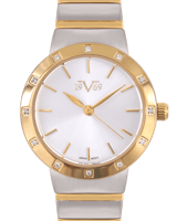 ساعة نسائية ماركة V19.69 فضي ذهبي مينا فضي موديل V...