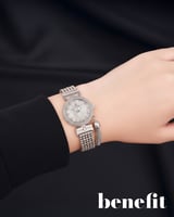 ساعة نسائية ماركة بنفيت فضي مينا صدفي موديل BNSSWH...