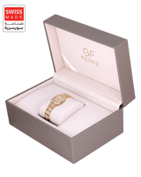 ساعة نسائية صناعة سويسرية ماركة جي اف فيرري ذهبي م...