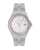 ساعة رجالية ماركة V19.69 فضي مينا ابيض موديل VSSSL...