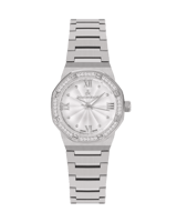 ساعة نسائية صناعة سويسرية ماركة دي كي فضي مينا ابي...