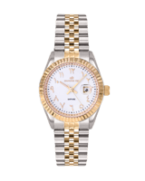 ساعة نسائية ماركة دايموندهيل فضي ذهبي مينا ابيض DH...