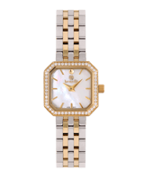 ساعة نسائية ماركة بنفيت فضي ذهبي مينا صدفي موديل B...