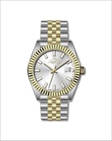 ساعة رجالية ماركة مارتيني ذهبي فضي مينا ابيض