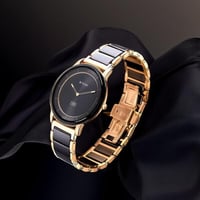 ساعة تيتان إيدج فيوجن كوارتز أنالوج بمينا أسود وسو...