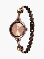 ساعة تيتان راجا فيفا أنالوج بمينا بني للنساء