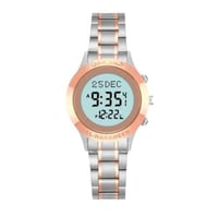 ساعة الحرمين الفاخرة HA-6380 نسائية فضي وذهبي مقاس...