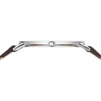 ساعة تيتان إيدج للرجال بمينا فضي وسوار من الفولاذ...