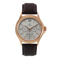 ساعة تيتان رجالي جلد TITAN Workwear Men’s Chronogr...