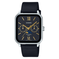 ساعة كاسيو مون فيس رجالي جلد MTP-M305L-1A2V