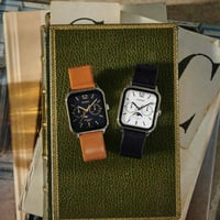 ساعة كاسيو مون فيس رجالي جلد MTP-M305L-1AV