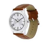 ساعة تيتان رجالي جلد Titan Analog White Dial Men's...