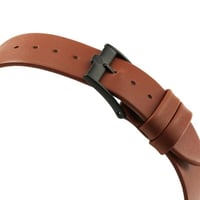 ساعة تيتان كوارتز أنالوج بمينا أسود وسوار جلدي للر...