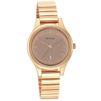 ساعة تيتان نسائي Titan Karishma Brown Dial Metal S...