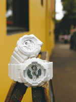 ساعة نسائية كاسيو بيبي جي أبيض BA-110-7A3DR