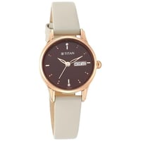 ساعة تيتان نسائي جلد Titan Analog Brown Dial Women...