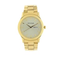ساعة تيتان رجالي استيل ذهبي Titan 1650YM06 Stainle...