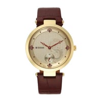 ساعة تيتان نسائي جلد Titan Gold Dial Leather Strap...