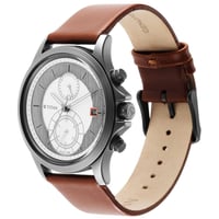 ساعة تيتان رجالي جلد Workwear Silver Dial Brown Le...