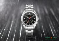 ساعة الحرمين الفاخرة HA-6117 فضي مينا اسود ورمادي...