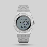 ساعة الفجر الحديث النسائية الفاخرة -فضي AL279S