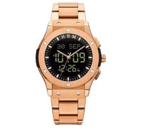 ساعة الحرمين الرجالية الفاخرة ستيل HA-6108B برونزي...