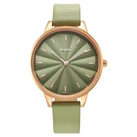 ساعة تيتان نسائي جلد Neo Green Dial Leather Strap...