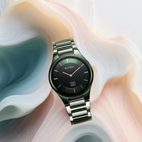 ساعة تيتان إيدج سيراميك كوارتز بمينا خضراء لامعة ل...