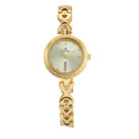 ساعة تيتان نسائي Titan Karishma Analog Champagne D...