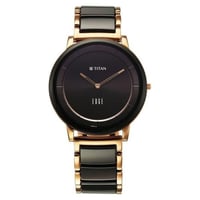 ساعة تيتان إيدج فيوجن كوارتز أنالوج بمينا أسود وسو...