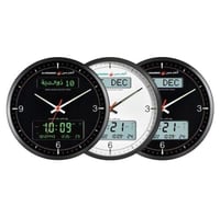 ساعة حائط الحرمين بتوقيت مزدوج AL-HARAMEEN HA-7054