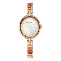 ساعة تيتان نسائي Titan Women Stainless Steel Ladie...
