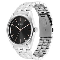 ساعة تيتان رجالي Workwear Black Dial Stainless Ste...