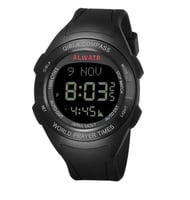 ساعة الوتر القبلة الشبابية الأسود WM-Q13B