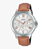 ساعة كاسيو جلد بني