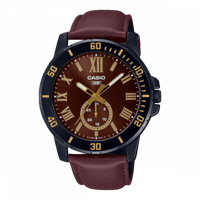 ساعة رجالي جلد كاسيو MTP-VD200GL-1B