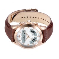 ساعة الوتر دبل تايم جلد برونزي WM-10L-B1