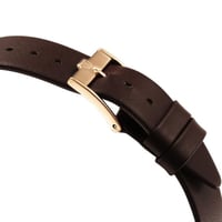 ساعة تيتان إيدج كوارتز أنالوج بمينا أبيض وسوار جلد...