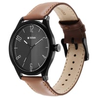 ساعة تيتان رجالي جلد Titan Analog Black Dial Men's...