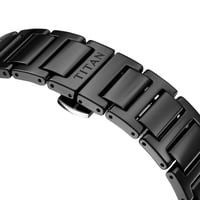 ساعة تيتان إيدج سيراميك كوارتز بمينا أسود غني للرج...