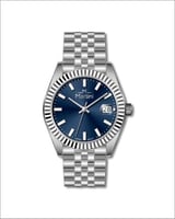 ساعة رجالية ماركة مارتيني فضي مينا كحلي