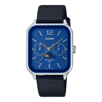 ساعة كاسيو مون فيس رجالي جلد MTP-M305L-2AV