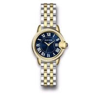 ساعة نسائية ماركة بلاك مون فضي ذهبي مينا كحلي