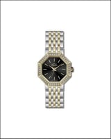 ساعة نسائية ماركة مارتيني فضي وذهبي مينا اسود