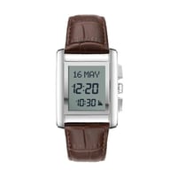 ساعة الفجر الكلاسيكية جلد بني WS-06L