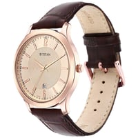 ساعة تيتان رجالي جلد Titan Men's Analog Rose Gold...